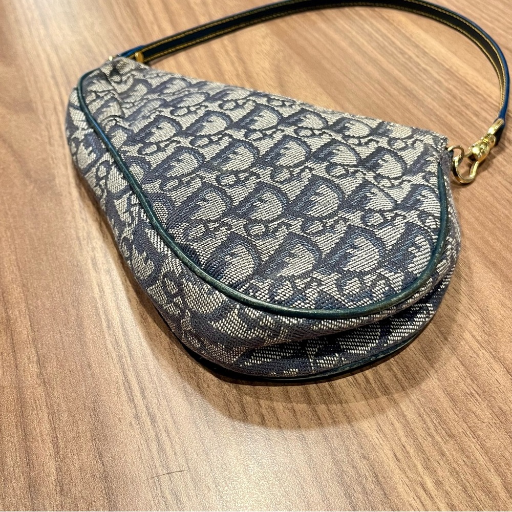CHRISTIAN DIOR Saddle Pochette Classic Monogram Oblique Canvas Mini Bag - Picture 6 of 8